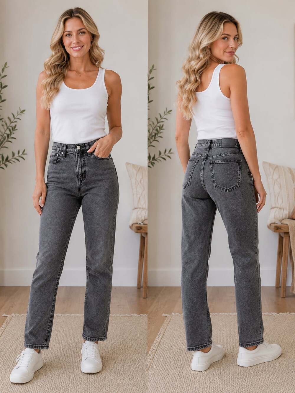 Madewell The Perfect Vintage Jeans Washed Black High Rise Straight Size 24